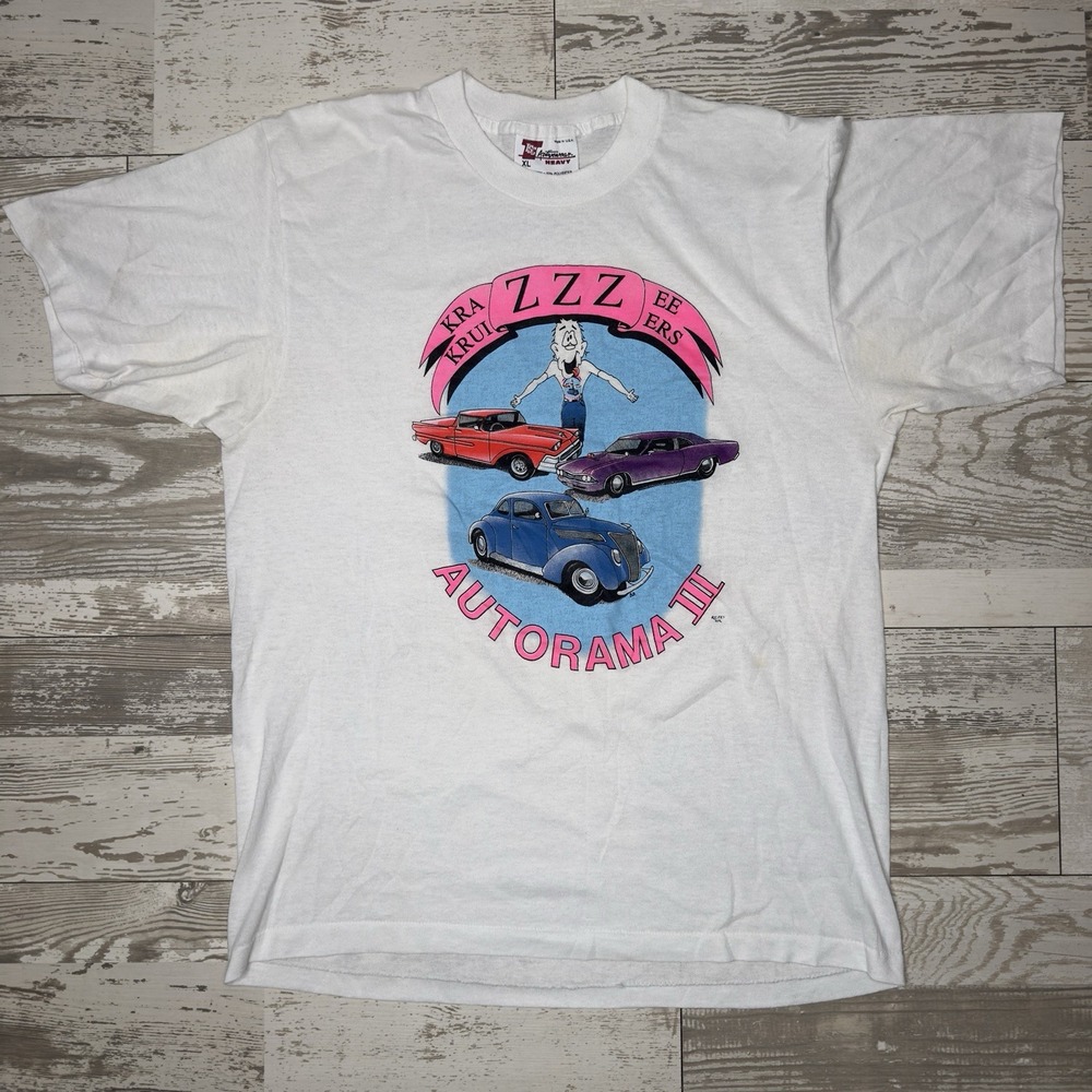 Vintage Autorama III Car Show T Shirt XL Made USA 50/50 Single Stitch Graphic